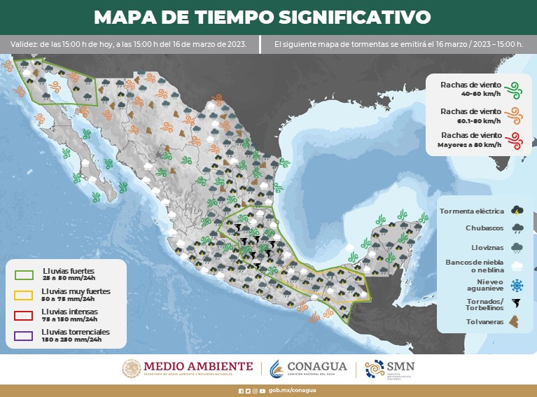 Enlace Mapa de �?reas con Potencial de Tormentas