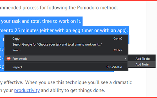 Pomowork - Pomodoro® and Todo Assistant