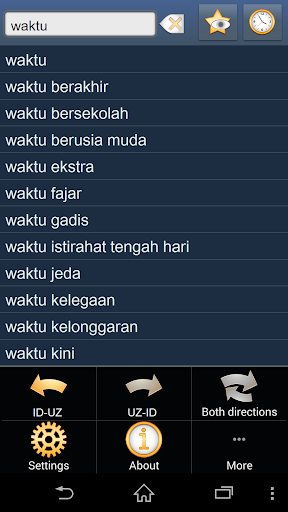 Indonesian Uzbek dictionary