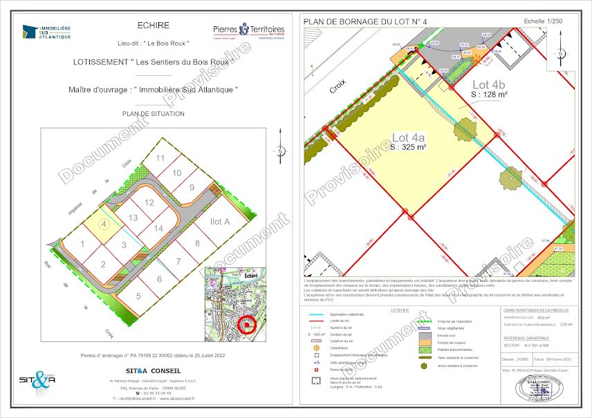 Vente terrain  453 m² à Echiré (79410), 64 000 €