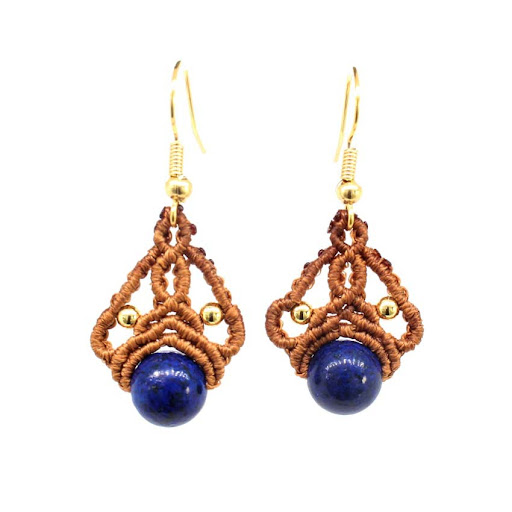 Title 7, Ethnic Style Wax Line Hand-woven Earrings, ligh...