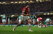 Mike Phillips of Wales celebrates at the end of the Six Nations match between Wales and Ireland at the Millennium Stadium on March 12th, 2011 in Cardiff, Wales