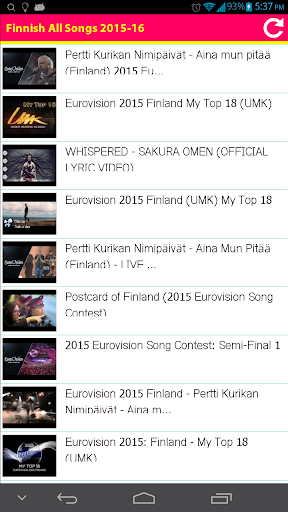 Finnish All Songs 2015