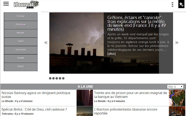 iJournal Les Unes en Francais chrome extension