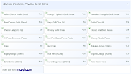 Crusto's - Cheese Burst Pizza menu 1