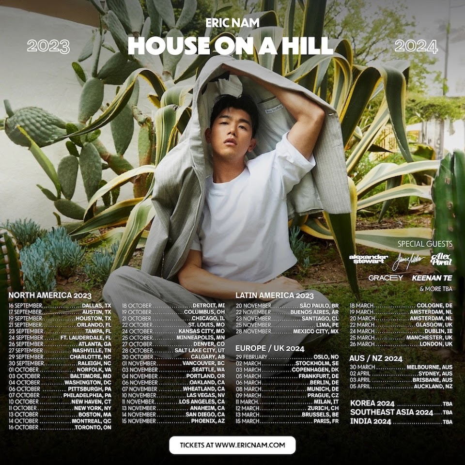 eric-nam-tickets-tour-2023-2024-house-on-a-hill-world-live-dates-poster-artwork