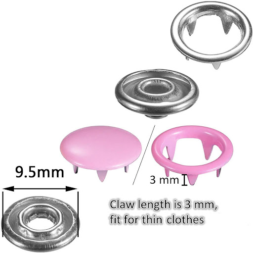 Title 1, Hollow Color Snap Fastener Button Set for Craft...