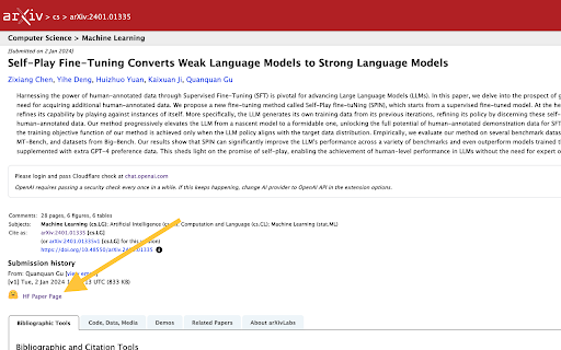 ArXiv to HF