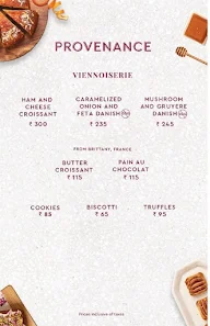 Provenance menu 1