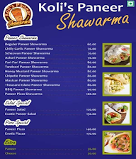 Koli’s Paneer Shawarma menu 1