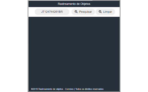 Rastreamento de objetos - Correios