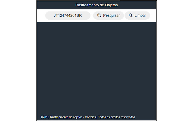 Rastreamento de objetos - Correios chrome extension