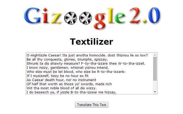 Gizoogle 2.0