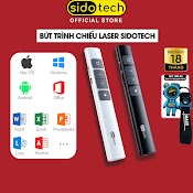 Bút Trình Chiếu Slide Powerpoint Sidotech Laser Thuyết Trình Không Dây Pin Sạc Điều Khiển Từ Xa 2 Màn Hình Xa 100M