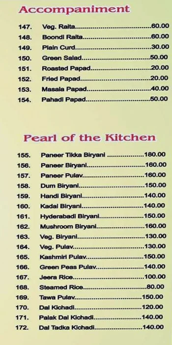 Punjabi Dhaba & Family Restaurant menu 
