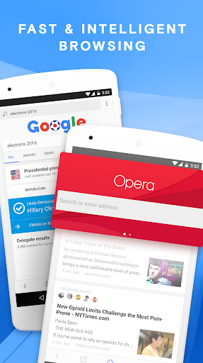 Opera browser - news search