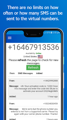 Virtual Number - SMS Receive Free Phone Numbersのおすすめ画像4