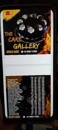 The Cake Gallery menu 1