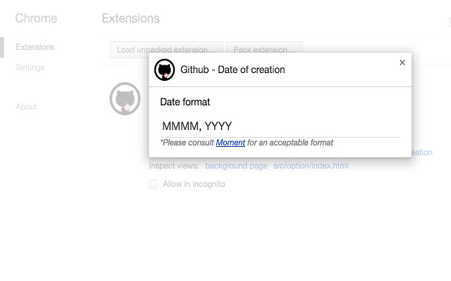 Github - Date of creation Preview image 1