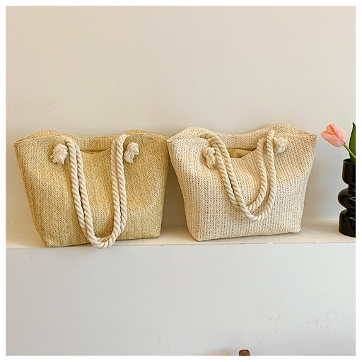 Title 17, Womens Fashion Straw Large Capacity Shoulder H...