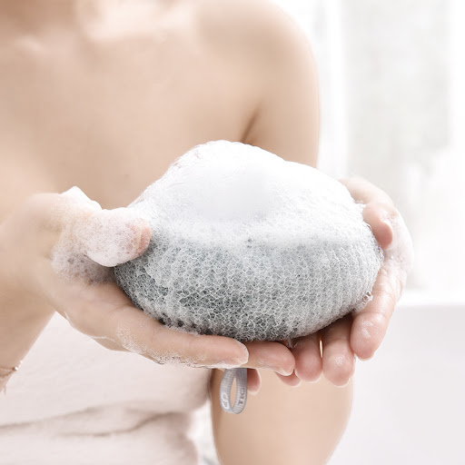 Title 4, Foaming Net Ball Non-scattered Massage Gently c...