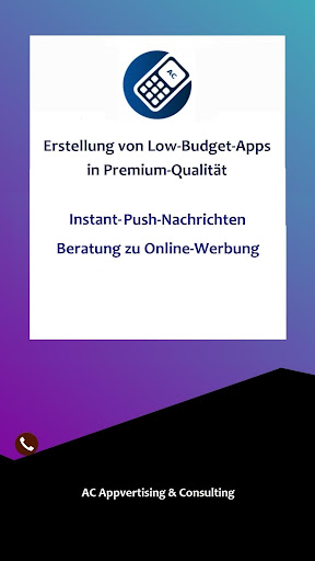 Erstellung von Apps  Advertising