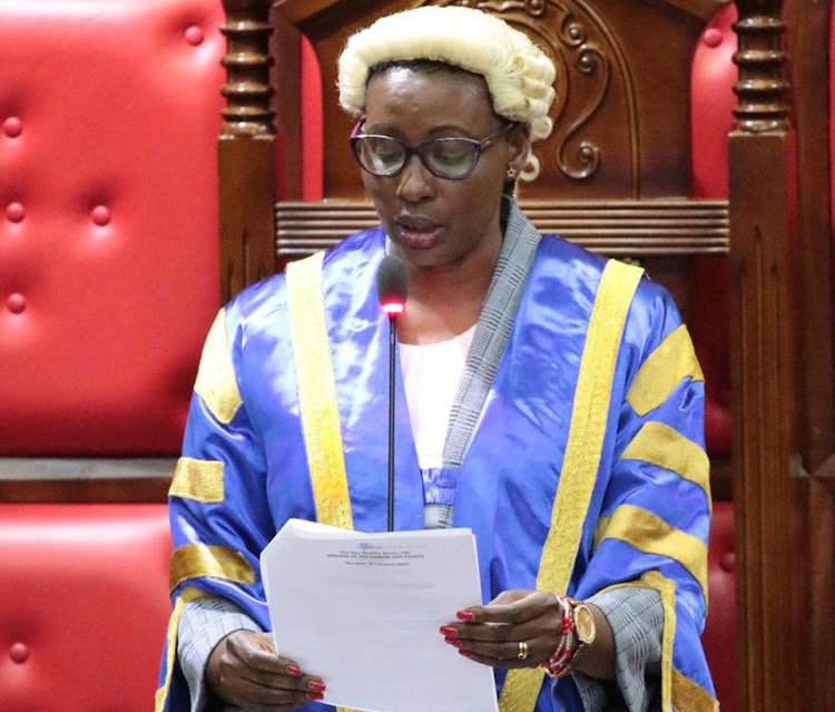 Nairobi County Assembly Speaker Beatrice Elachi.