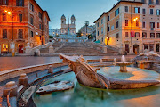 The Spanish Steps in Rome.