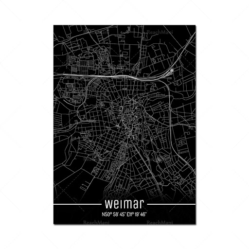 Title 9, Black Line Map Poster Canvas Painting Home Deco...
