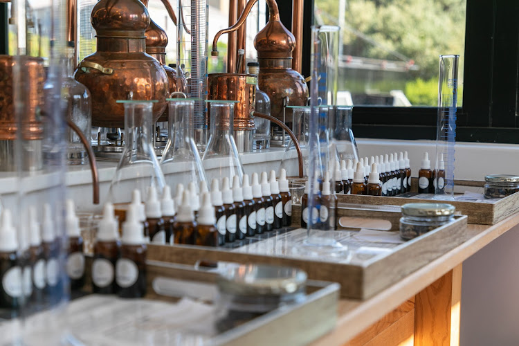 Tools and instruments behind the gin-making experience at the Cape Saint Blaize Artisanal Distillery.