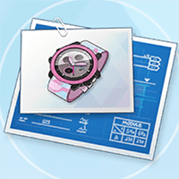 防塵型の腕時計の設計図
