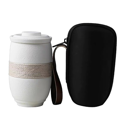 Title 4, Ceramic Mug Filter Tea Cup With Lid