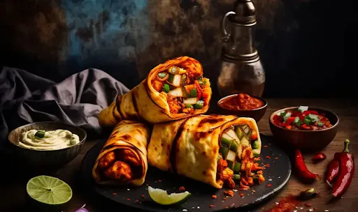 Chilli Paneer Kathi Roll