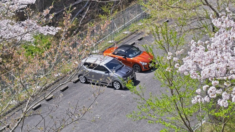 コペンのいつもありがとうございます♪・ダーリンとお花見🌸・アルトワークスha36s・桜と愛車・一庫ダムに関するカスタム事例の投稿画像10枚目