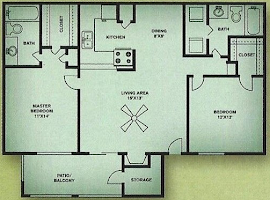 2 Bed 2 Bath