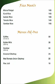 The Sambar Story menu 4