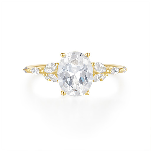 Title 3, S925 Sterling Silver Egg-shaped Zircon Ring, Eu...