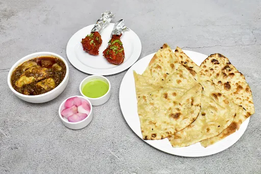 Butter Naan+Chicken Leg Piece +Tawa Chicken