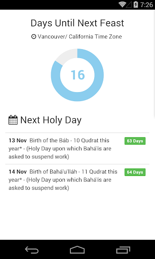 Baha'i Feasts and Holy Days