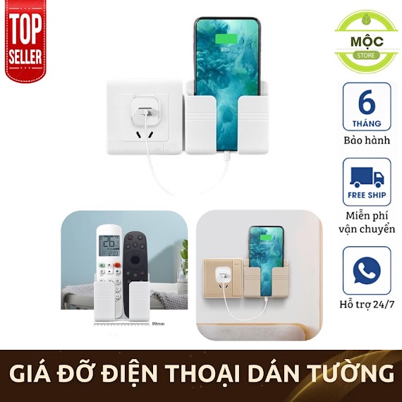 Giá Đỡ Điện Thoại Dán Tường, Kệ Dán Tường Để Điều Khiển Tivi, Điều Hòa, Kệ Dán Tường Để Remote