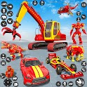 Excavator Robot War - Car Game