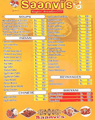 Saanvi's menu 3