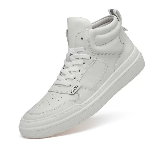 Title 1, Mens Korean Trend High Top Sneakers Leather Sp...