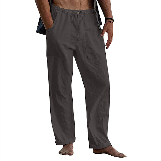 Title 3, Mens Linen Casual Drawstring Loose Pants for U...