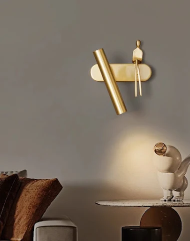 All-copper Bedroom Bedside Wall Lam - 3