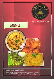 Royal Cafe menu 1