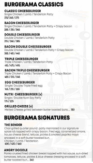 Burgerama menu 1