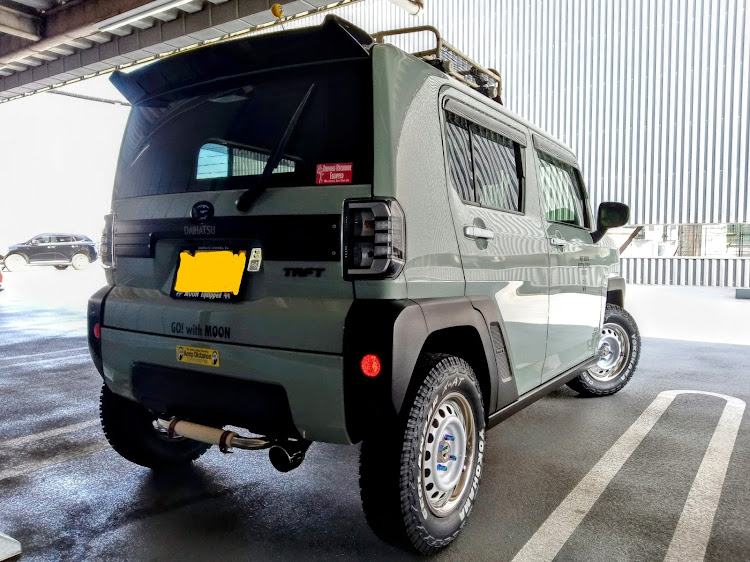 タフトの夏タイヤ&ホイールに変更・YOKOHAMA GEOLANDER X-AT・14×5J+39鉄チンホイール・ホワイトDIY塗装・MOON EYESトリムリングに関するカスタム事例の投稿画像3枚目