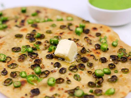 Desi Ghee Green Chilli Paratha