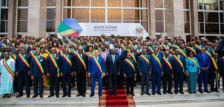 President William Ruto during a joint session of the Congolese Parliament in Brazzaville on Friday.